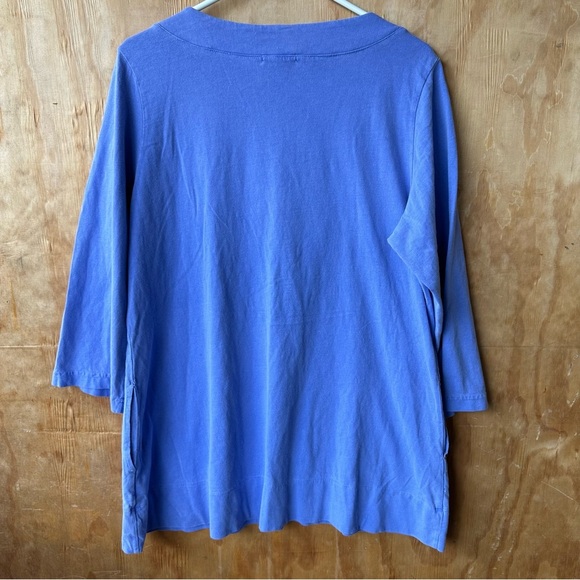fresh Produce Lavender Tunic with Pockets 3/4 Sleeve Long T-Shirt - Picture 10 of 10